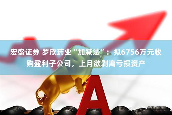 宏盛证券 罗欣药业“加减法”：拟6756万元收购盈利子公司，上月欲剥离亏损资产