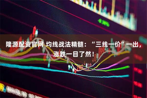 隆源配资官网 均线战法精髓：“三线一价”一出，涨跌一目了然！
